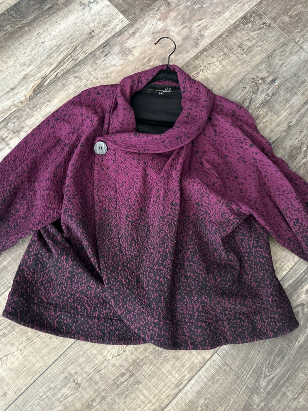 Habitat Purple Ombre Button-Front Women's Jacket. BP2